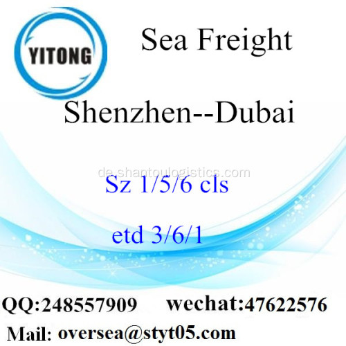 Shenzhen-Hafen LCL Konsolidierung nach Dubai